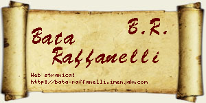 Bata Raffanelli vizit kartica
